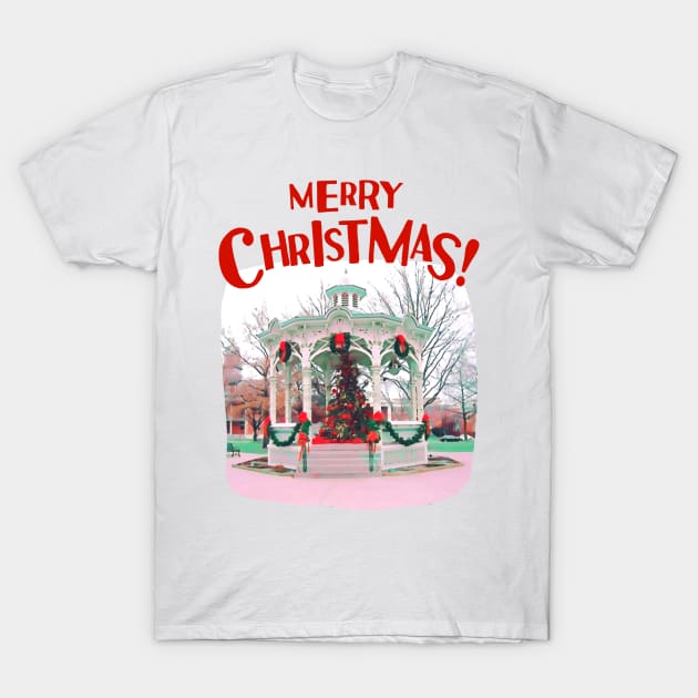 Merry Christmas - Christmas Tree - Gazebo T-Shirt by Fenay-Designs